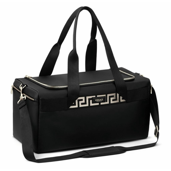 Versace Handbags - Versace Black Travel Duffle Gym with Red Interior